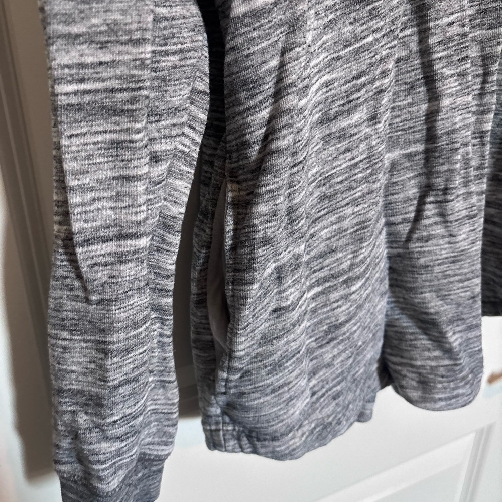VS Pink Heathered Gray Pullover Hockey Jersey Style Henley Sweater - Picture 3 of 5